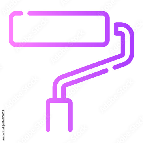 paint roller gradient icon