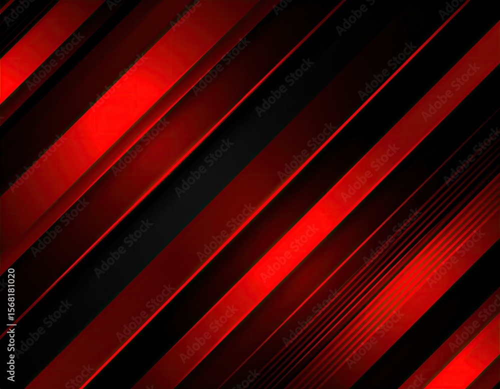 Obraz premium Abstract diagonal red and black stripes