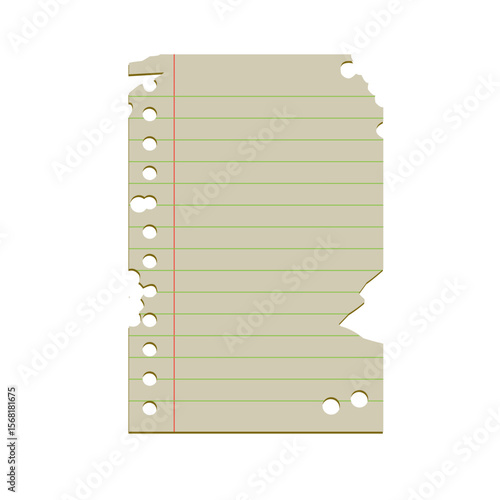 Vintage blank paper notebook isolated