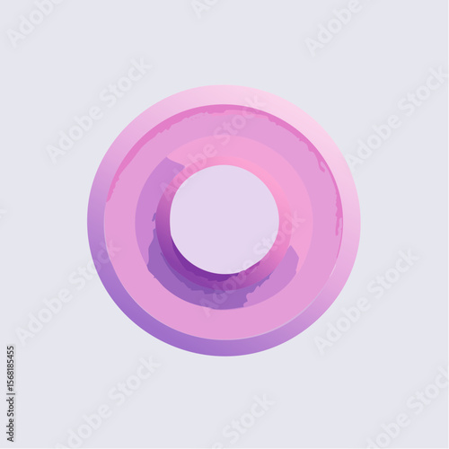 vector illustration of a pink and white circle