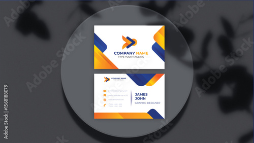 Modern Minimalist Business Card Template – Fully Editable EPS, Professional Corporate Business Card Design – Clean & Elegant, Classic Blue Business Card Template – CMYK, Ready to Print