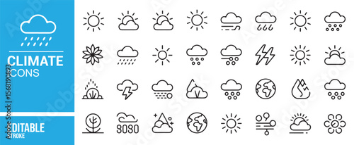 Scalable Weather and Climate Icons for Digital Design, Nature, and Disasters