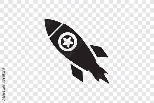 Rocket icon. Rocket launched icon vector.