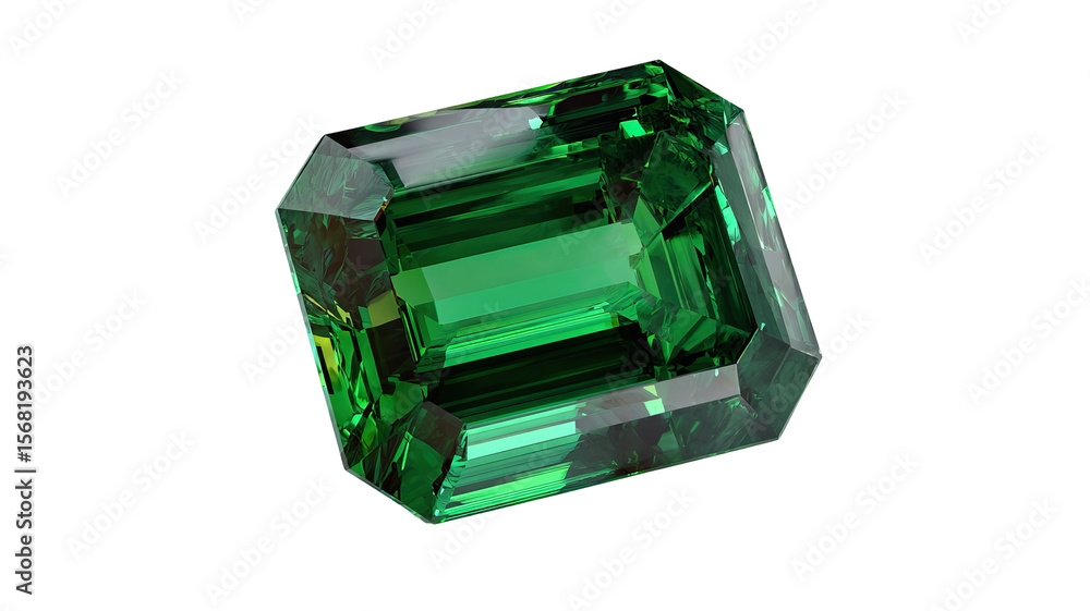 Green Emerald in Rectangular Step Cut Crystals on Transparent Background
Green Emerald in Rectangular Step Cut Crystals on Transparent Background