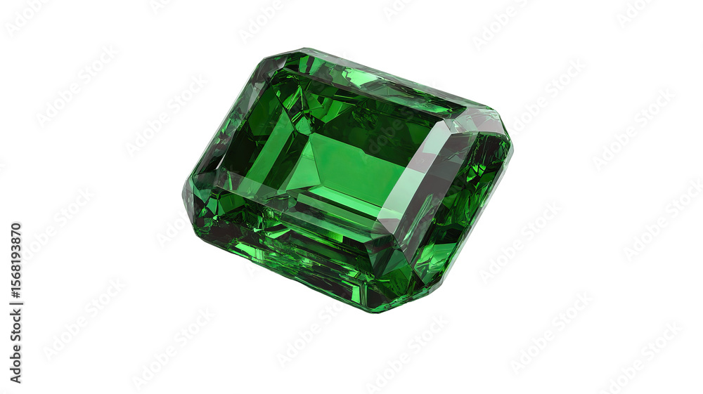 Green Emerald in Rectangular Step Cut Crystals on Transparent Background
Green Emerald in Rectangular Step Cut Crystals on Transparent Background