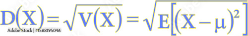 D(X) Formula - Statistical Deviation Calculation - Standard Deviation Formula - Statistics & Probability