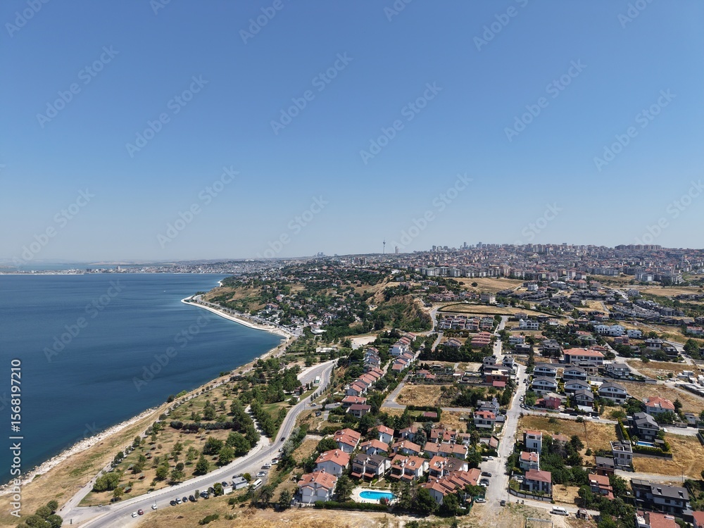 Fototapeta premium Aerial view of the area