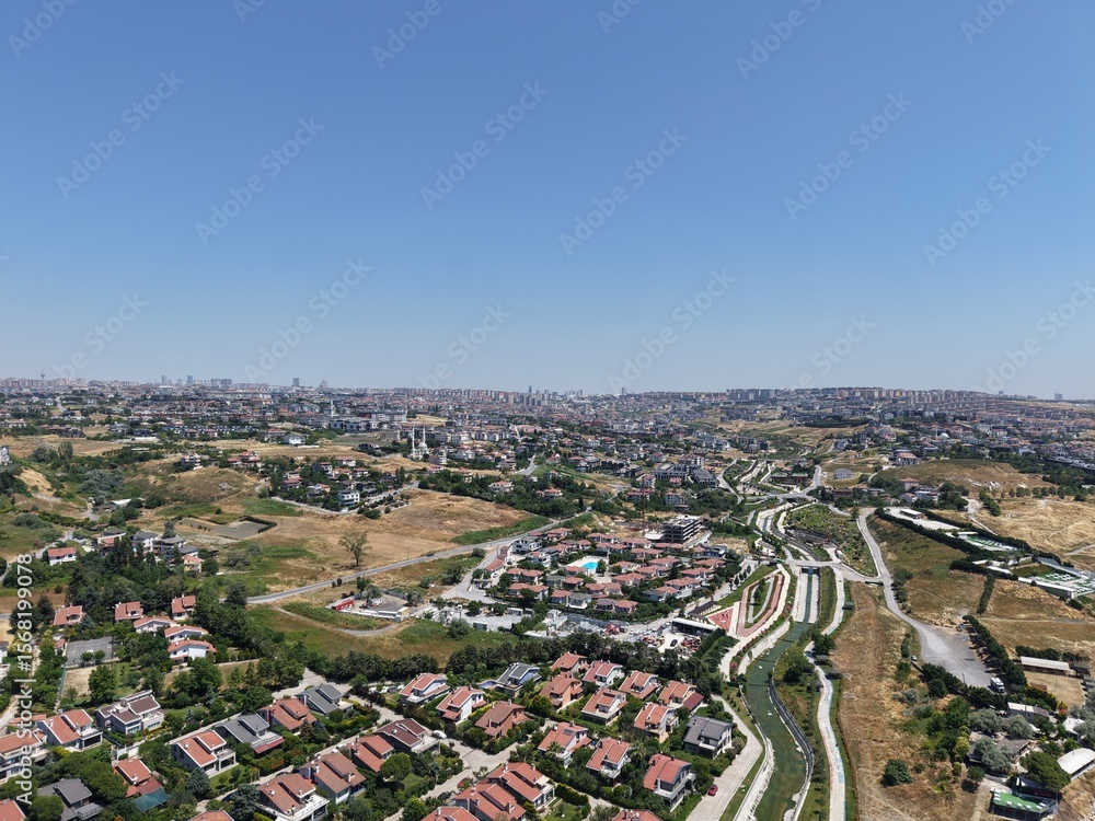 Naklejka premium Aerial view of the area