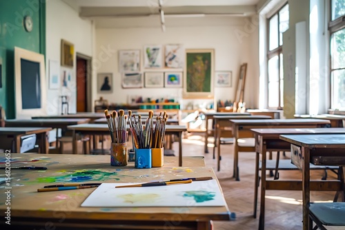 Wallpaper Mural a neatly arranged art classroom Torontodigital.ca