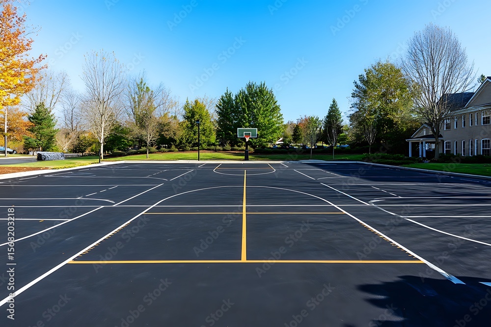 Obraz premium a basketball court