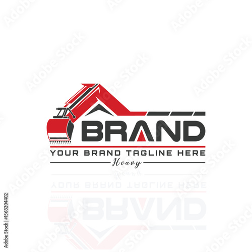 Bold excavation logo ready-made template. 