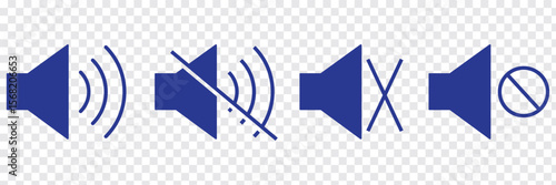 Sound ON and OFF icon. speaker mute icon. Sound vector icon, music volume symbol. Vector illustration Isolated On a white background.