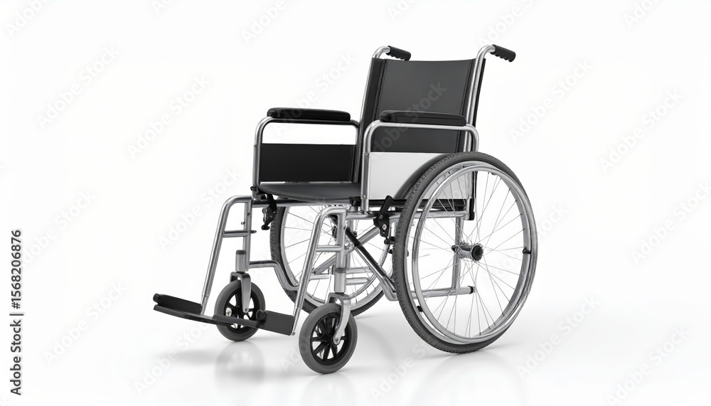 Fototapeta premium Wheel chair on a white background 