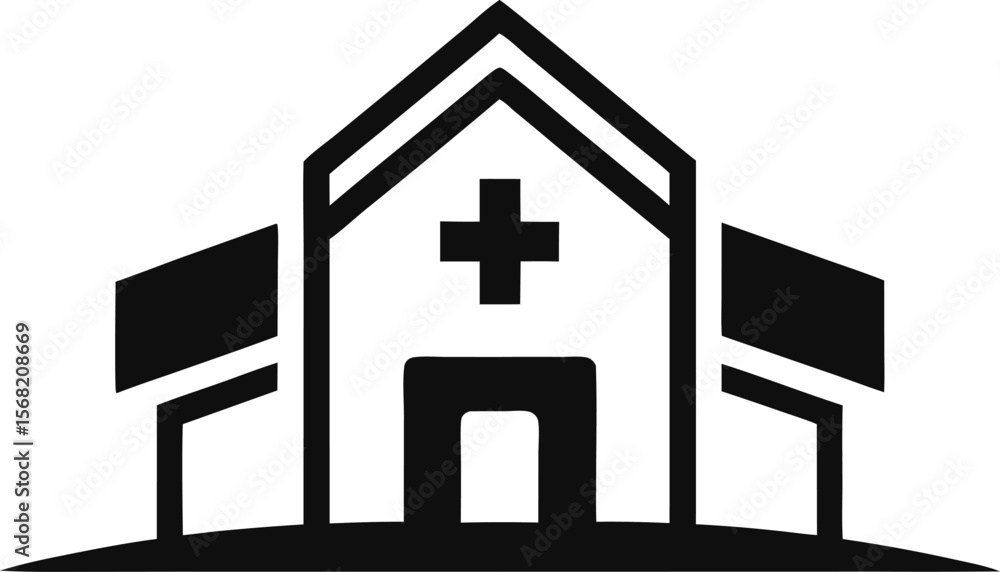 Obraz premium Clinic Icon Vector Illustration 