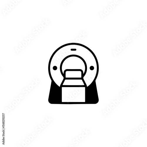 Magnetic resonance imaging icon flat vector design. 
