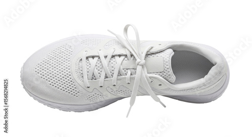 White Athletic Sneaker Top View 1.