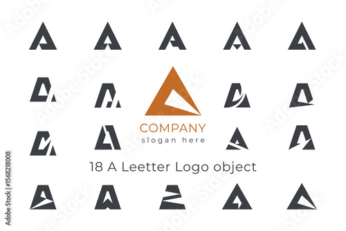 Free Download A letter logo object, New A letter logo template. - GFXLoad