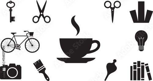 Hairdressing Coffee Beverage Icons