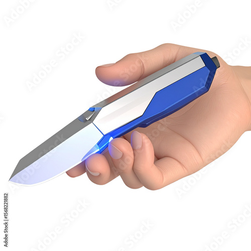 Handheld device modern gadget technology product gray and blue tones