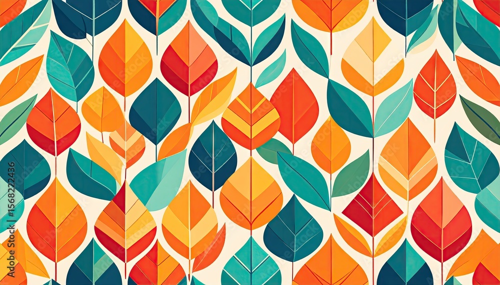 Fototapeta premium Autumn leaves pattern