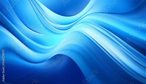 a vibrant blue abstract background with flowing wavy lines