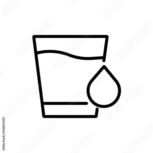 glass of water vector icon