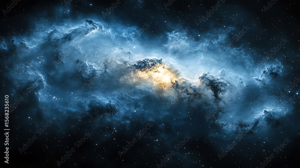 Obraz premium A nebula of swirling cosmic dust and light.