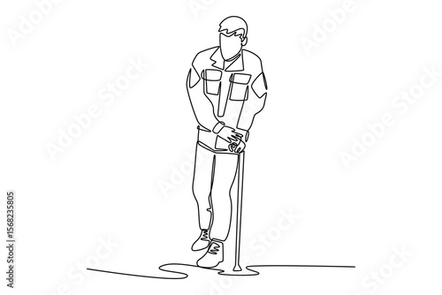  effects of world war concept. Single line draw design. Vector graphic illustration