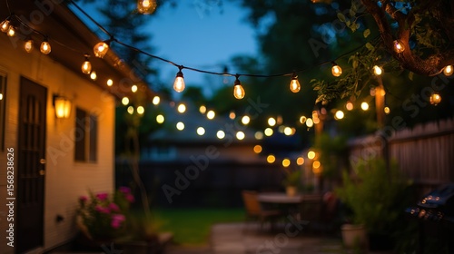 Wallpaper Mural Backyard serenity with soft lights, a peaceful retreat into warmth and comfort Torontodigital.ca