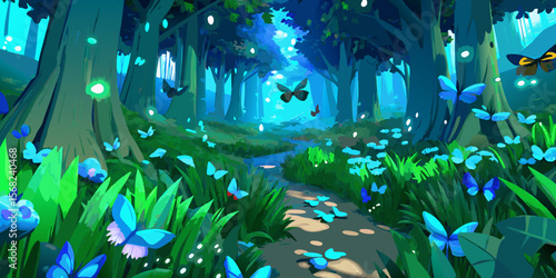 underwater world in the forest