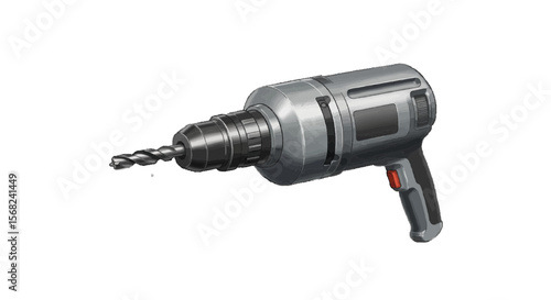 electric drill isolated on white background