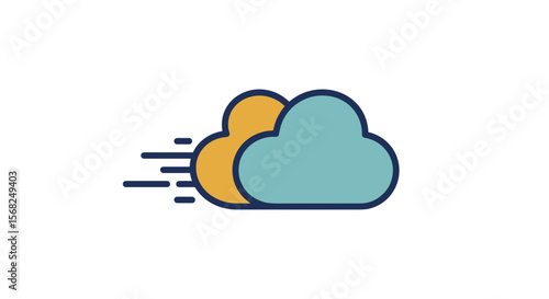 Clouds moving swiftly across the sky