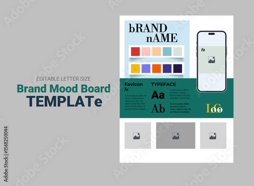 Brand board with mobile display letter size