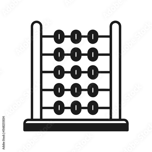 old abacus on white