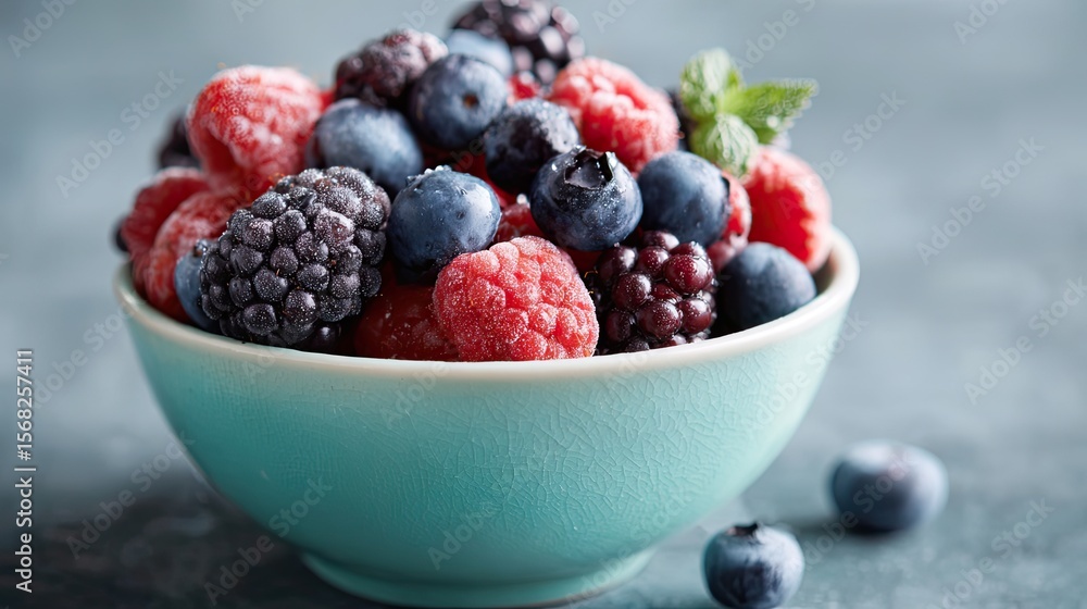 Bowl of Fresh Frozen Mixed Berries Bowl of Fresh Frozen Mixed Berries