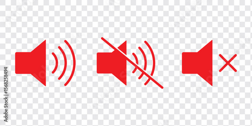 Audio sign symbol. Mute speaker, sound off icon vector set collection. Volume, audio sign symbol.