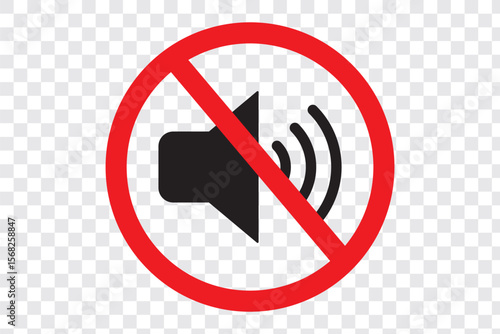 Volume off icon app and web. Speaker with prohibition sign. Silence, mute. Speaker Icon. Sound Icon, Vector Illustration.