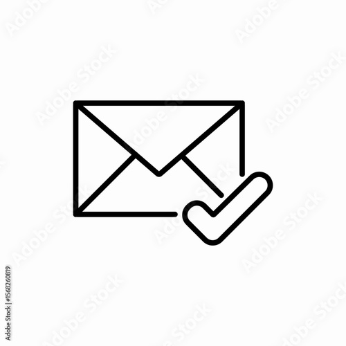 confirmed email message icon vector sign
