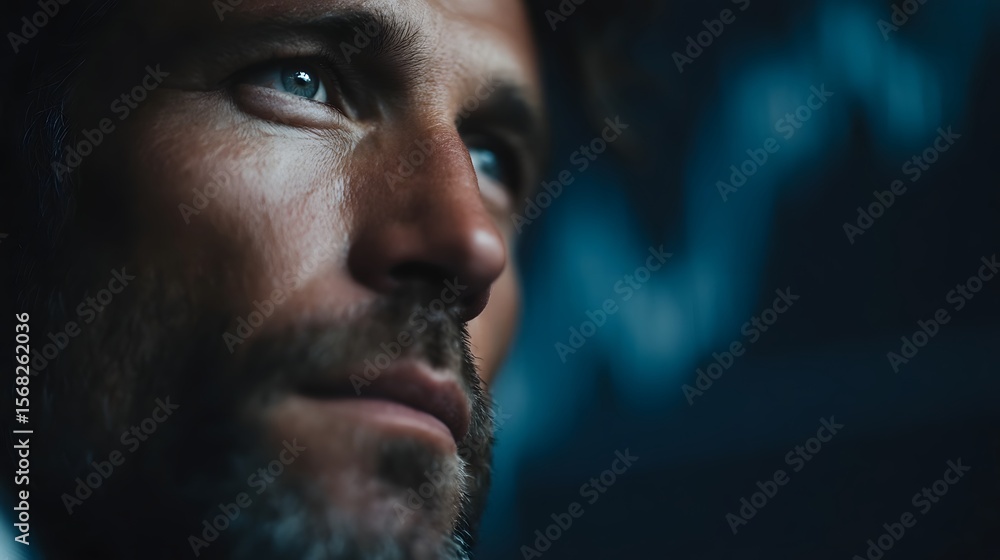 Serious businessman with intense focus on financial matters Serious businessman with intense focus on financial matters
