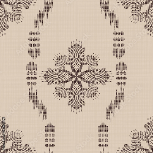 Motifs African boho paisley Floral Ikat pattern embroidery border. Ethnic ikat floral Ethnic Indian Pattern Ikat pattern Ethnic Pattern.Border indian floral Aztec embroidery border seamless patterns.