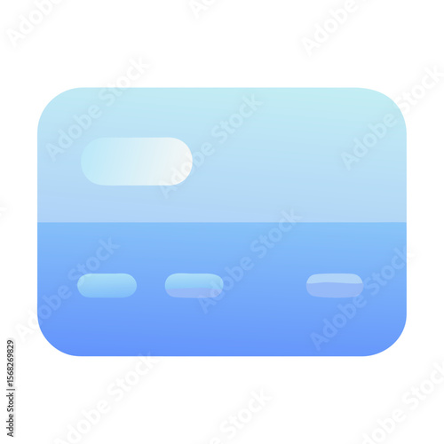 Vector art of a stylized credit card icon with abstract horizontal lines, isolated on transparent background