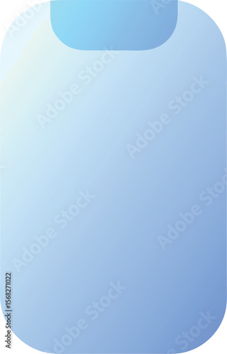 Vector art of a rounded rectangular shape with a blue gradient, isolated on transparent background