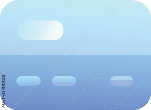 Vector art of a stylized credit card icon with abstract horizontal lines, isolated on transparent background