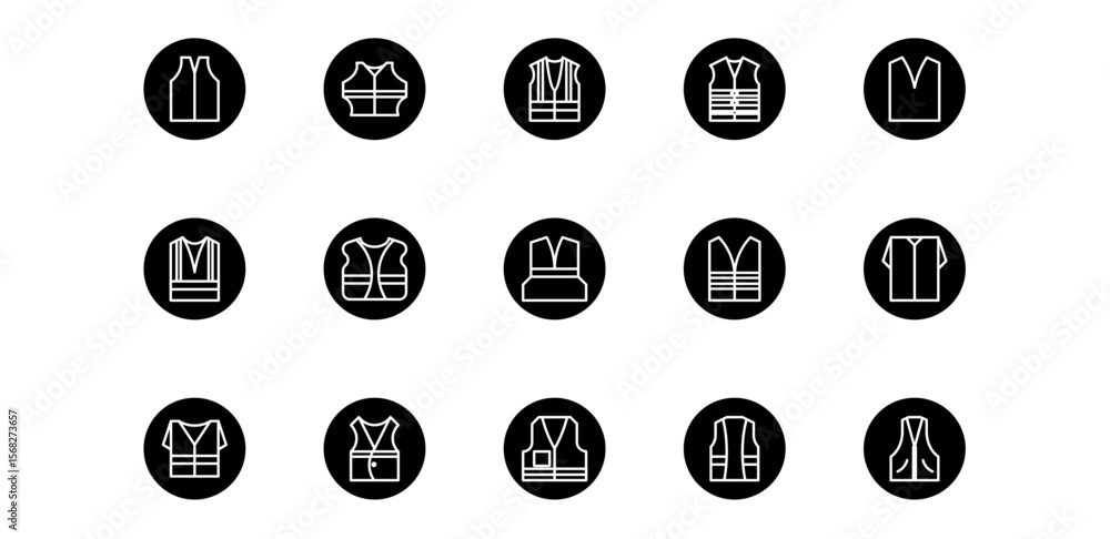 Fototapeta premium vest icon pack illustration