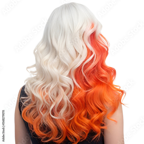 long blond hair isolated