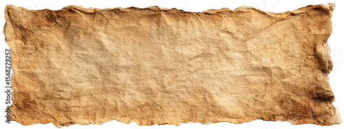 Old Brown Vintage Map Torn Paper on transparent Background