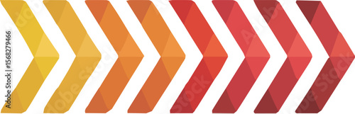 png Chevron Arrow Pattern: Modern Geometric Design with Warm Gradient for Progress and Direction

