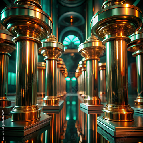 Grand light fills the ancient interior of St Petersburg Cathedral, highlighting its magnificent pipe organ, a harmonious blend of religious architecture, wood, and metal, radiating musical reverence