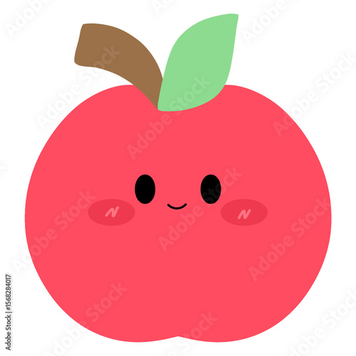 Wallpaper Mural Cute Smiling Apple Illustration Torontodigital.ca