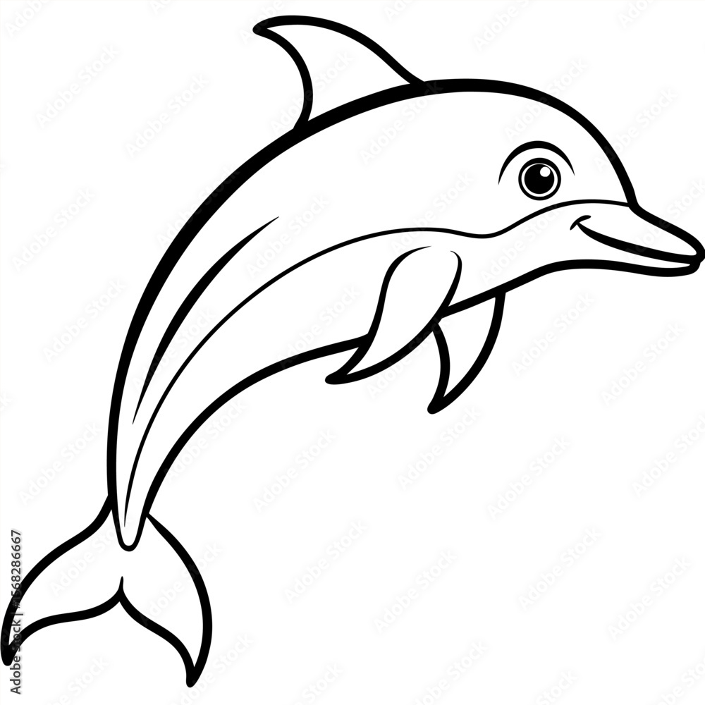 Fototapeta premium 3d rendering of colorful dolphins